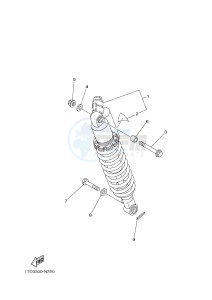 YFZ450R YFZ450RE (1TD3) drawing REAR SUSPENSION