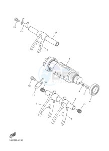 YZF-R1 R1 1000 (1KBT 1KBU) drawing SHIFT CAM & FORK