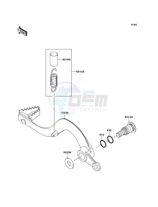 KX250F KX250ZEF EU drawing Brake Pedal