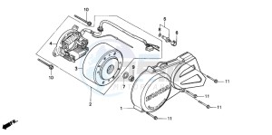 CRM75R drawing LEFT CRANKCASE COVER GENERATOR