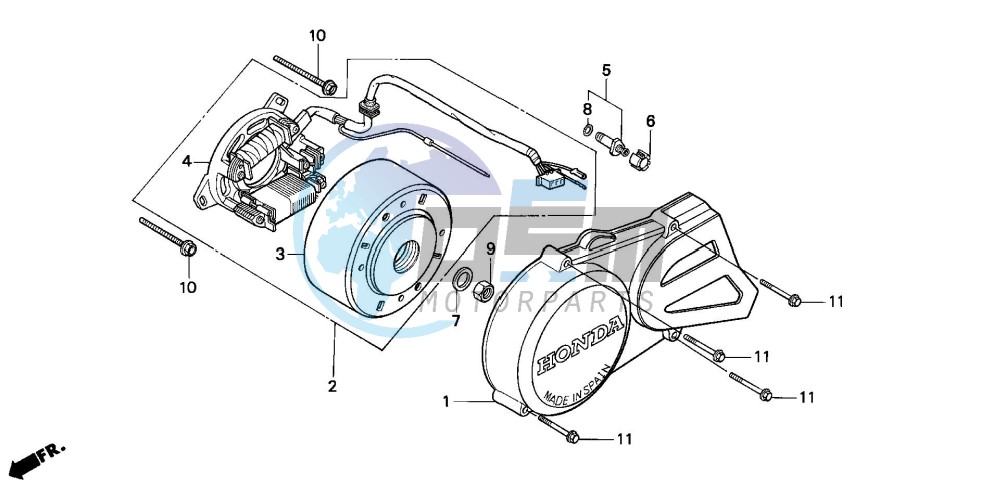 LEFT CRANKCASE COVER GENERATOR