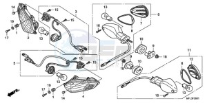 CBR1000RR9 BR / MME - (BR / MME) drawing WINKER (CBR1000RR9,A/RA9, A)