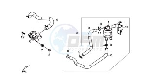 GTS 300i drawing AIRFILTER UNIT