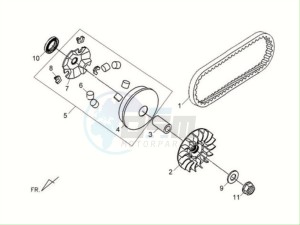 FIDDLE II 125S drawing CLUTCH / V BELT