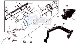 GTS 250 EURO3 drawing EXHAUST