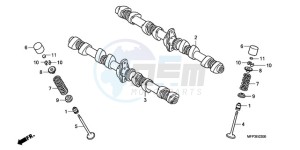 CB1300SA9 SI / ABS BCT MME TWO TY2 drawing CAMSHAFT/VALVE