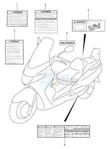 AN400 (E2) Burgman drawing LABEL (MODEL K1 K2)