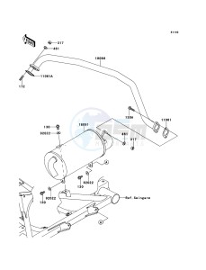 MULE_600 KAF400BBF EU drawing Muffler(s)