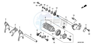 CBF600N9 UK - (E / MKH) drawing GEARSHIFT DRUM