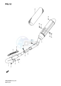 RM-Z450 (E19) drawing MUFFLER (RM-Z450K8 K9)