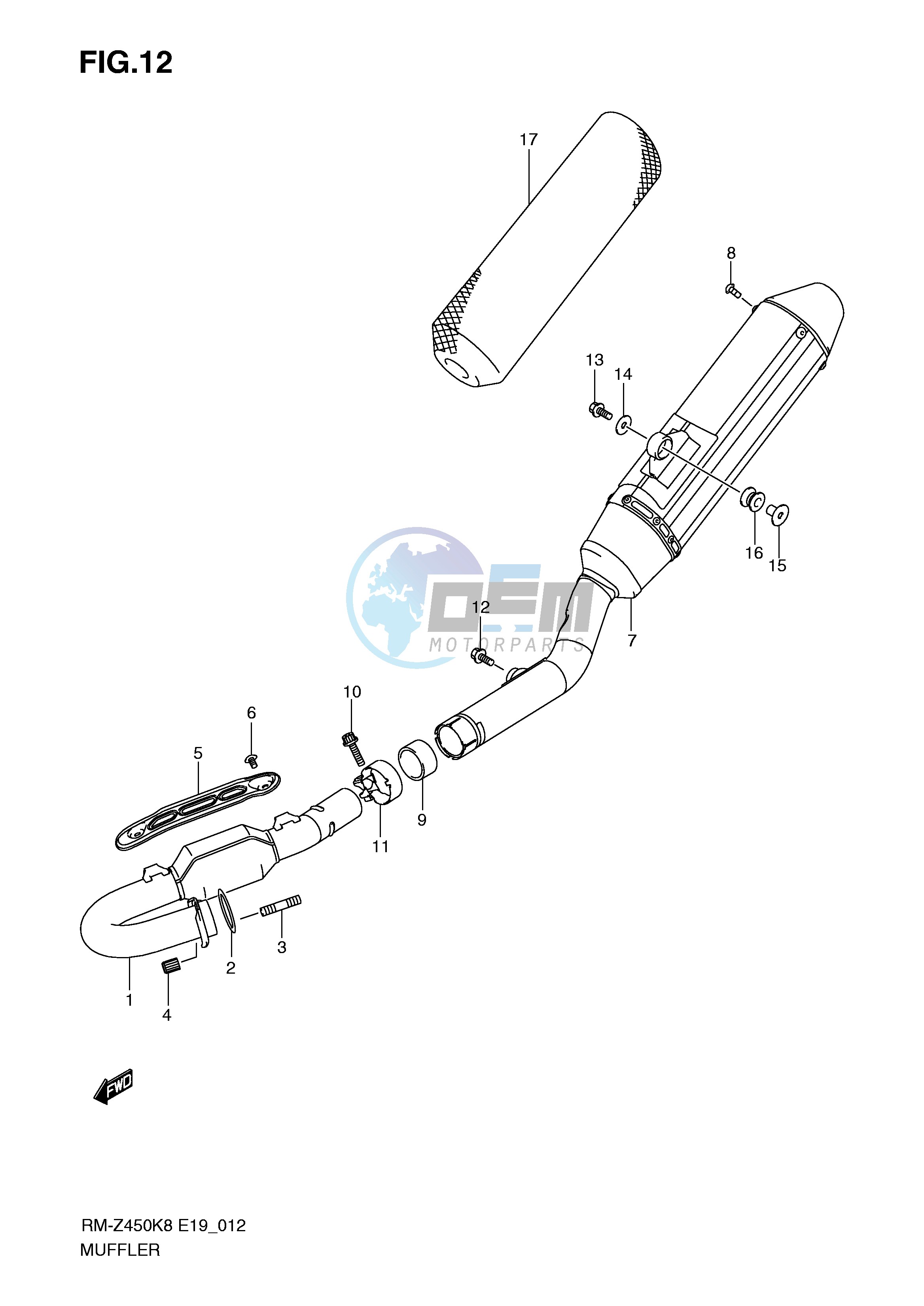 MUFFLER (RM-Z450K8 K9)