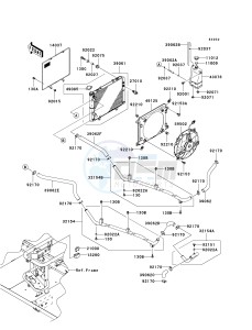 KAF 950 C [MULE 3010 TRANS4X4 DIESEL] (C7F) C7F drawing RADIATOR