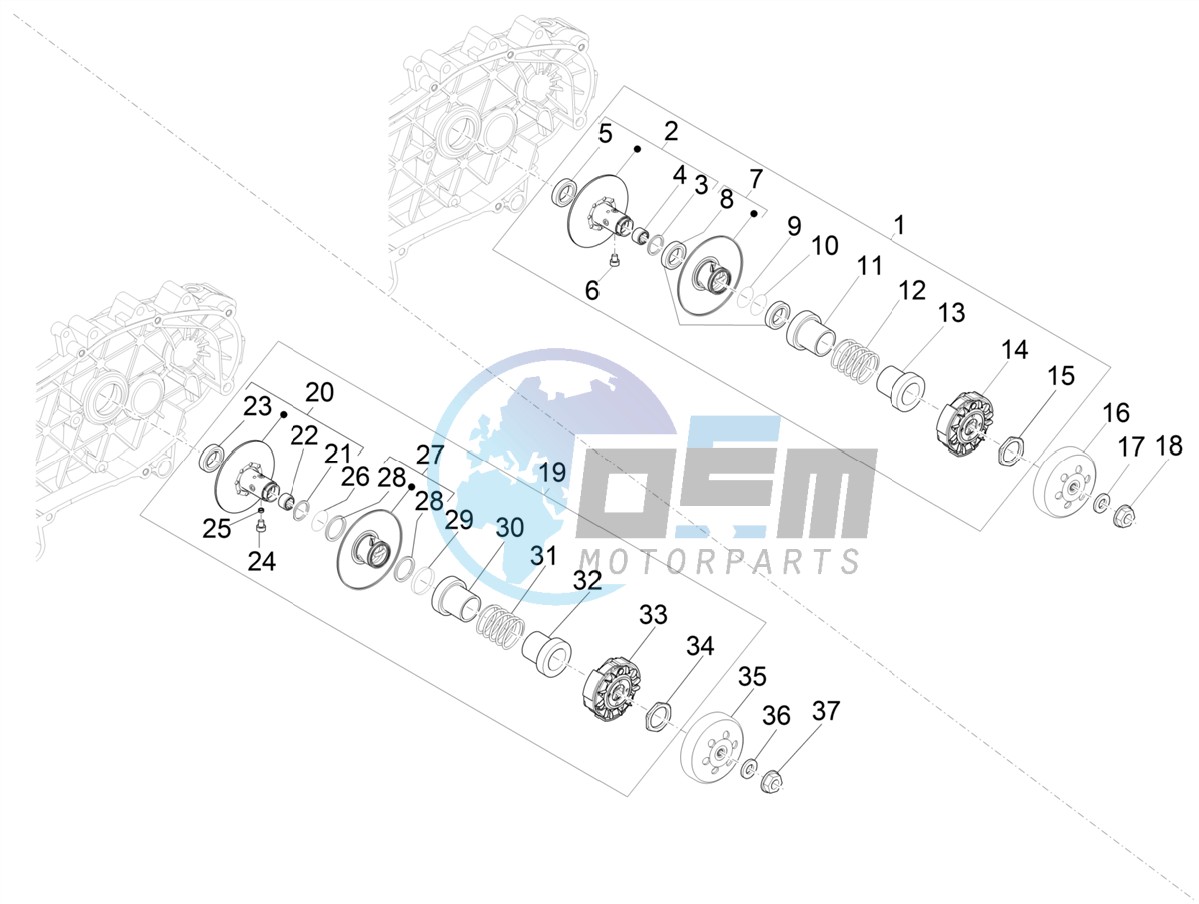 Driven pulley