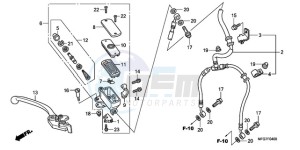 CB600F39 France - (F / CMF ST 25K) drawing FR. BRAKE MASTER CYLINDER (CB600F/F3)