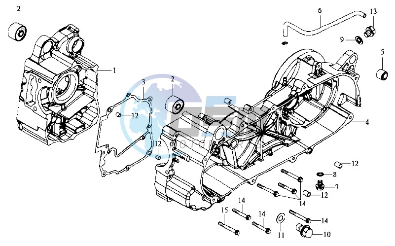 CRANKCASE RIGHT / START MOTOR