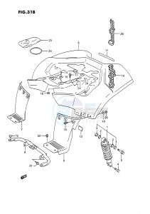 LT80 (P3) drawing REAR FENDER (MODEL M N P R S)