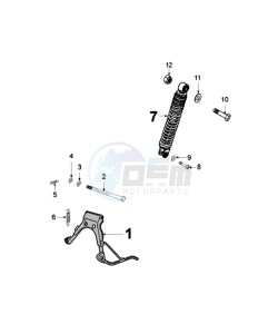 FIGHT 3 N drawing REAR SHOCK AND STAND