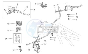 V7 Stone 750 drawing Front brake system