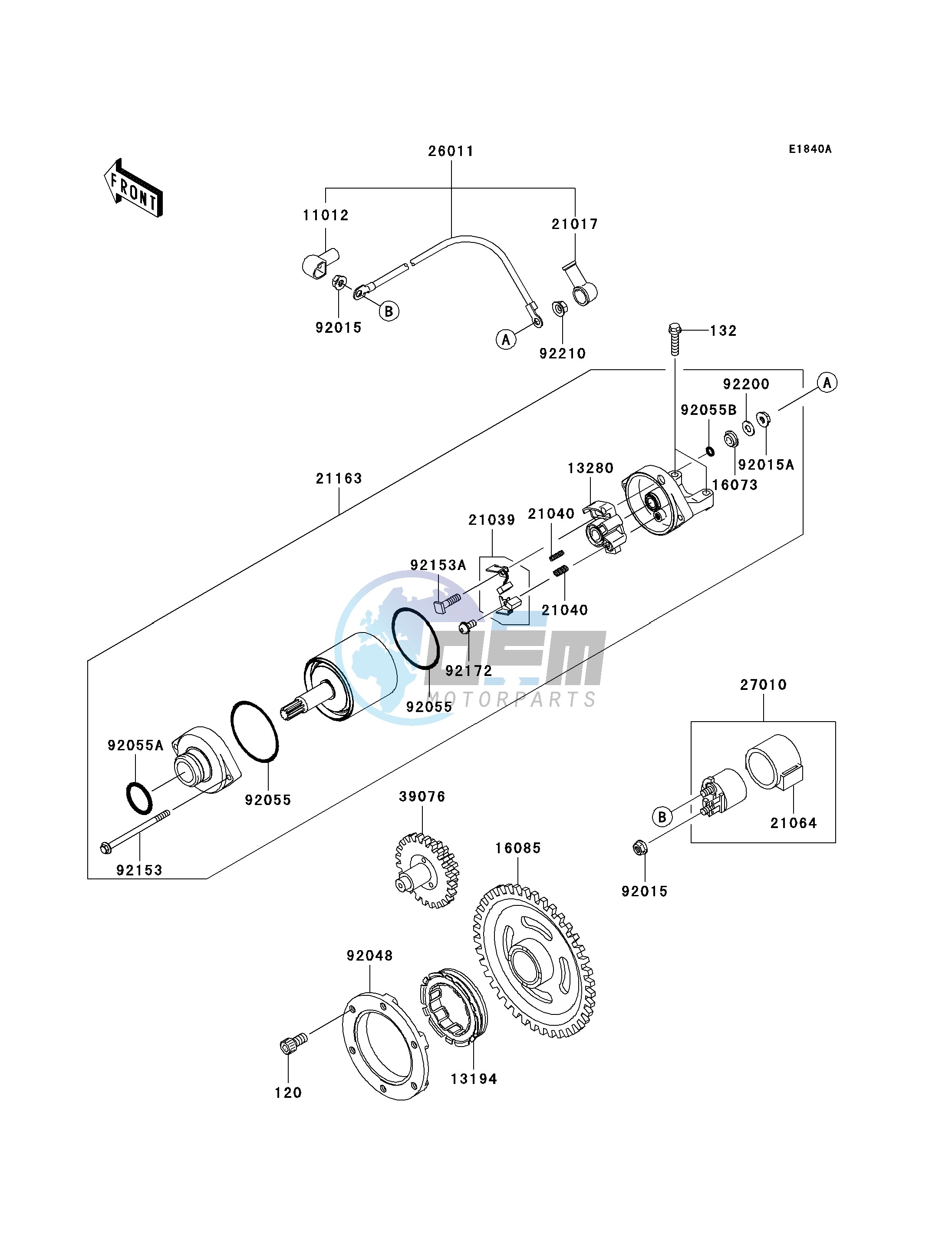 STARTER MOTOR-- A9F- -