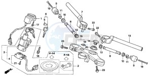 CBR600F drawing HANDLE PIPE/TOP BRIDGE