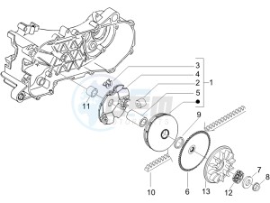 LX 50 2T E2 Touring (30Kmh) drawing Driving pulley