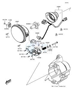 BRUTE FORCE 300 KVF300CGF EU drawing Headlight(s)