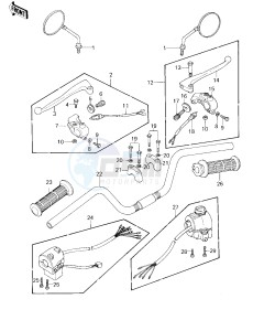 KZ 1000 D [Z1R] (D1) [Z1R] drawing HANDLEBAR -- 78 D1- -