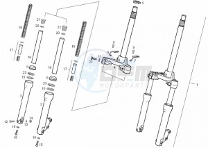 ATLANTIS CITY - 50 cc VTHAL1AE2 Euro 2 2T AC GBR drawing Front fork (Positions)