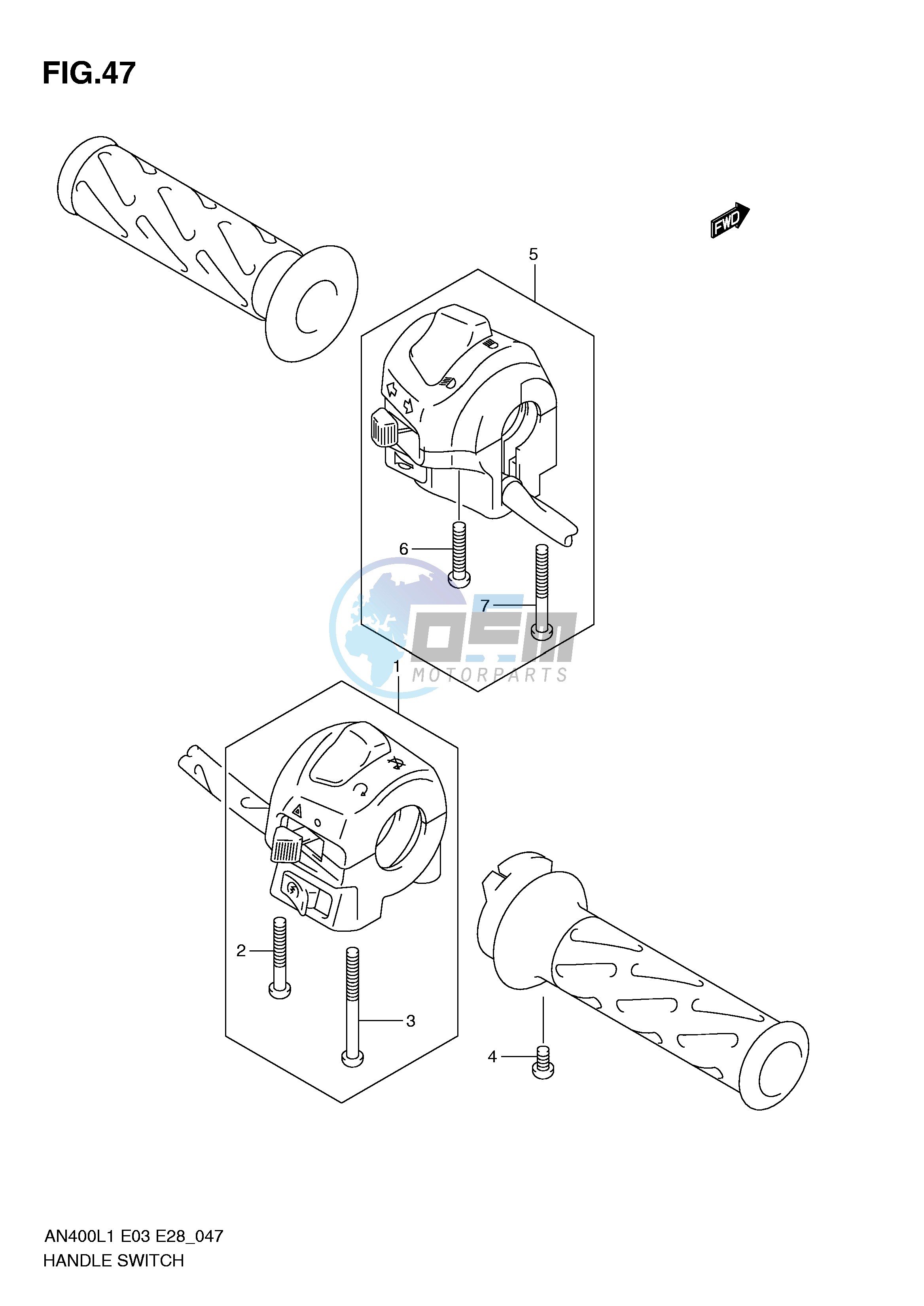 HANDLE SWITCH (AN400ZAL1 E28)