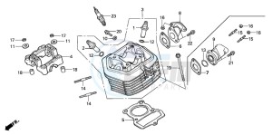 CRF80F 100 drawing CYLINDER HEAD