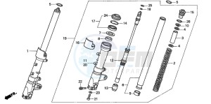 VTR1000F FIRE STORM drawing FRONT FORK