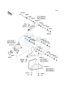 KVF 650 F [BRUTE FORCE 650 4X4I] (F6F-F9F ) F6F drawing FRONT SUSPENSION