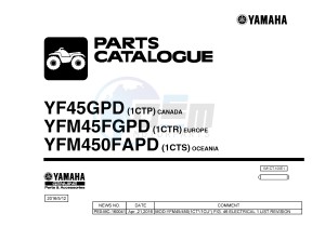 YFM450FWAD YFM45FGPD GRIZZLY 450 EPS (1CTP 1CTR 1CTS) drawing .1-Front-Page