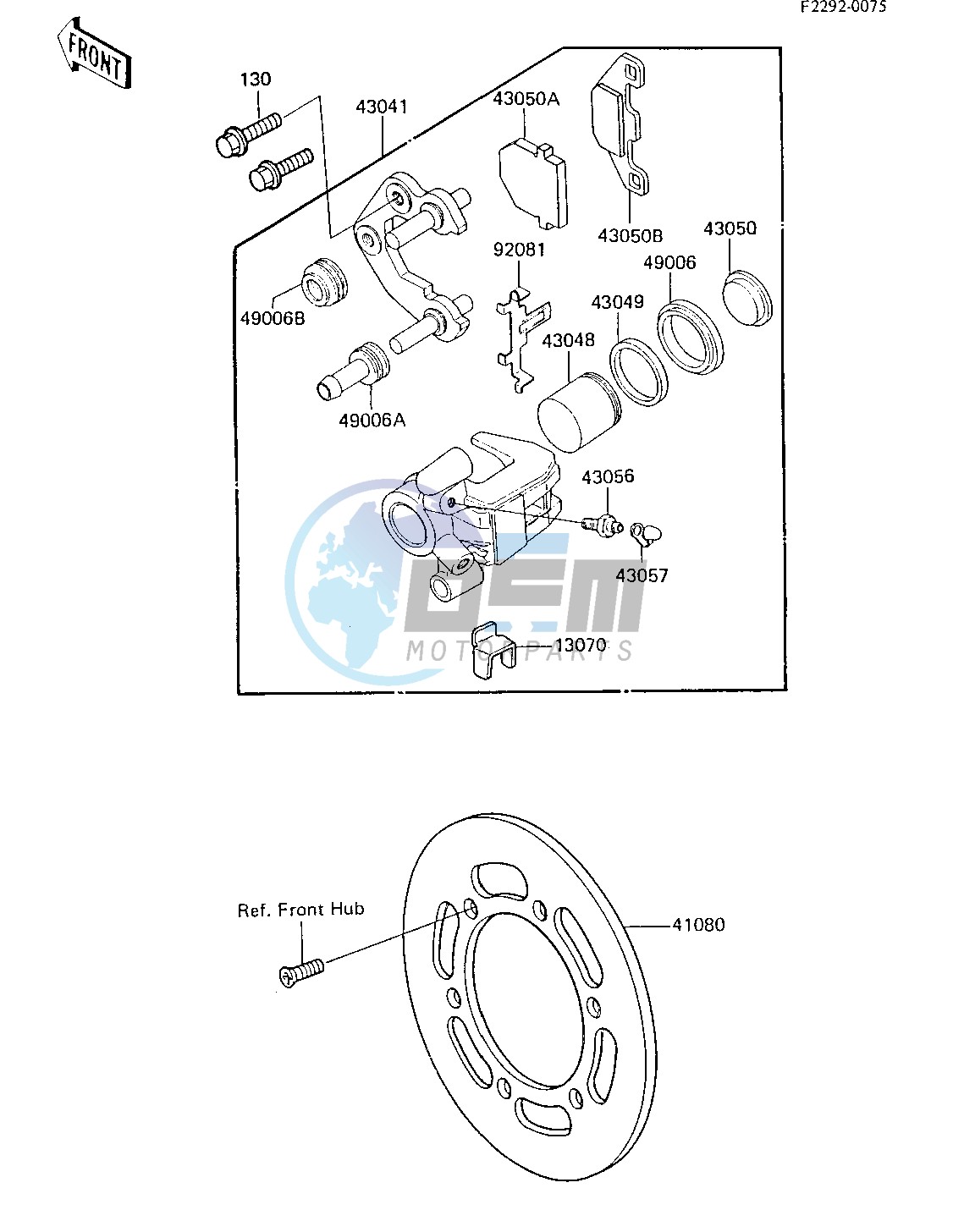 FRONT BRAKE -- 85 KX80-E3- -