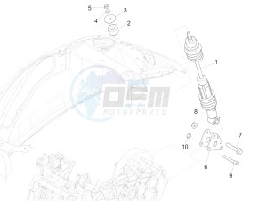 SPRINT 150 4T 3V IE ABS E3 (NAFTA) drawing Rear suspension - Shock absorber/s