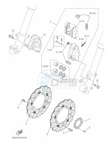 XTZ690D-B TENERE 700 (BEH2) drawing FRONT BRAKE CALIPER