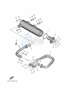 YXF850E YXF85WPBL (BAR7) drawing EXHAUST