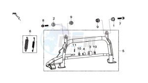 MAXSYM 600I drawing CENTRAL STAND -SIDE STAND- KICKSTARTER PEDAL