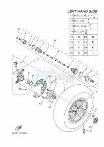 YFM700FWBD YFM70KPHK (B5K9) drawing FRONT WHEEL