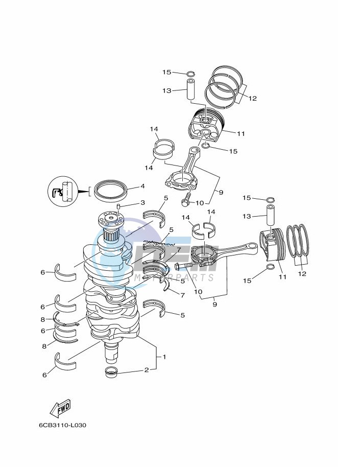 CRANKSHAFT--PISTON