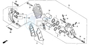 FES125 PANTHEON drawing FRONT BRAKE CALIPER