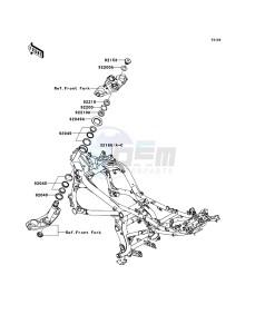 VERSYS KLE650A7F GB XX (EU ME A(FRICA) drawing Frame