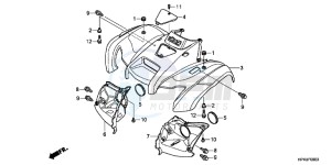 CB650FG CB650F 6ED - (6ED) drawing FRONT FENDER