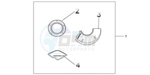 CBR1000RA9 UK - (E / ABS MME) drawing CARBON CRANKCASE COVER SET