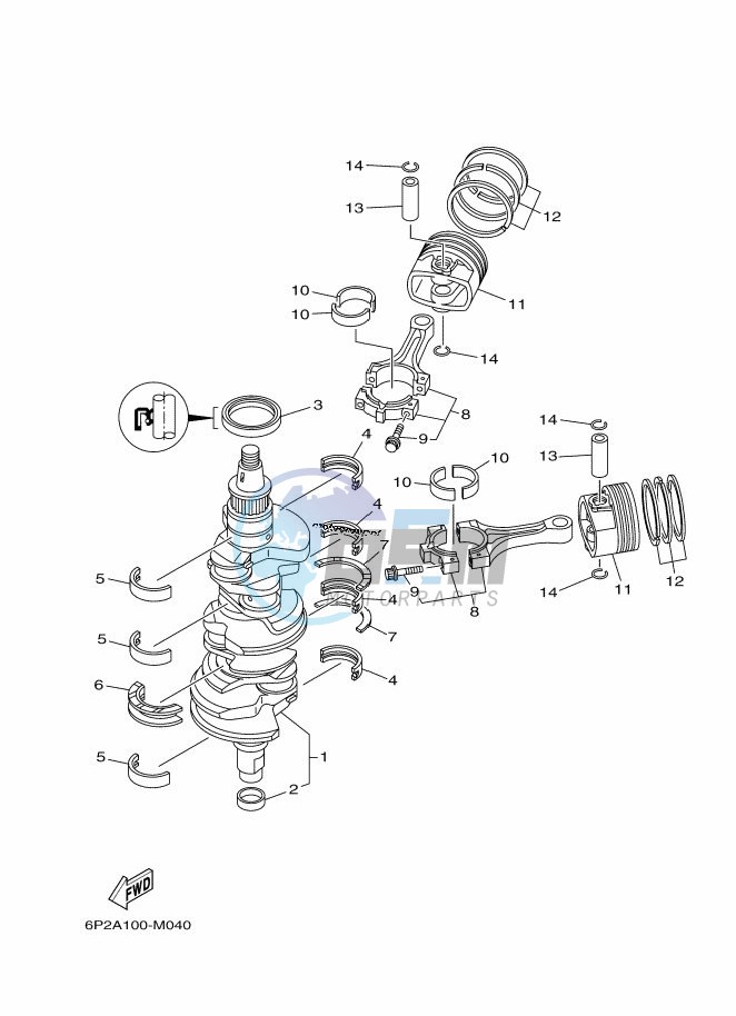 CRANKSHAFT--PISTON