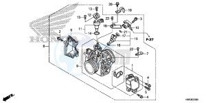 TRX500FM5G TRX500FM Australia - (U) drawing THROTTLE BODY