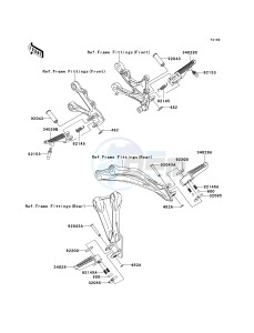 ZX636 C [NINJA ZX-6R] (C6F) C6F drawing FOOTRESTS