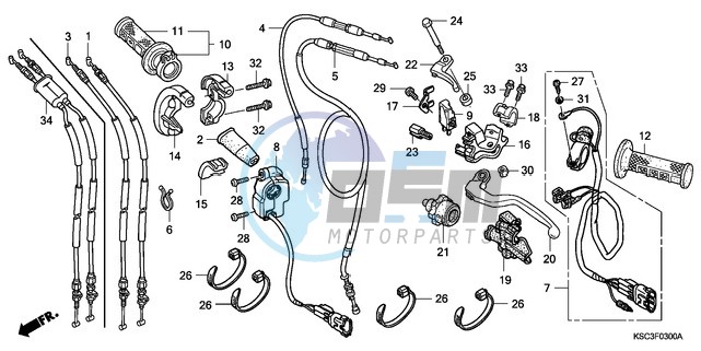 HANDLE LEVER/SWITCH/CABLE