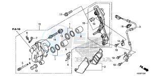 CBR250RAF CBR250RA Europe Direct - (ED) drawing FRONT BRAKE CALIPER ( CBR250RA/ 300RA)