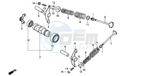 TRX90 FOURTRAX 90 drawing CAMSHAFT